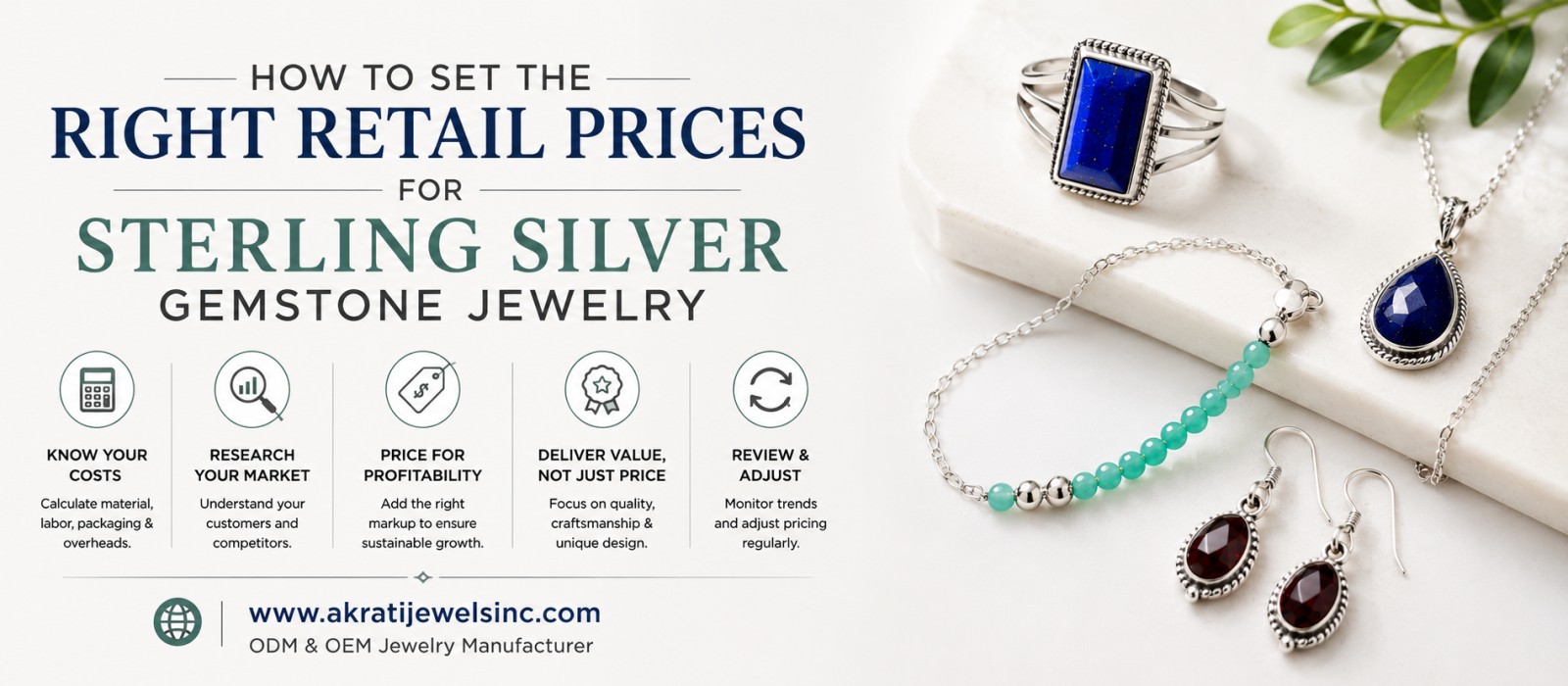 Sterling Silver Gemstone Jewelry