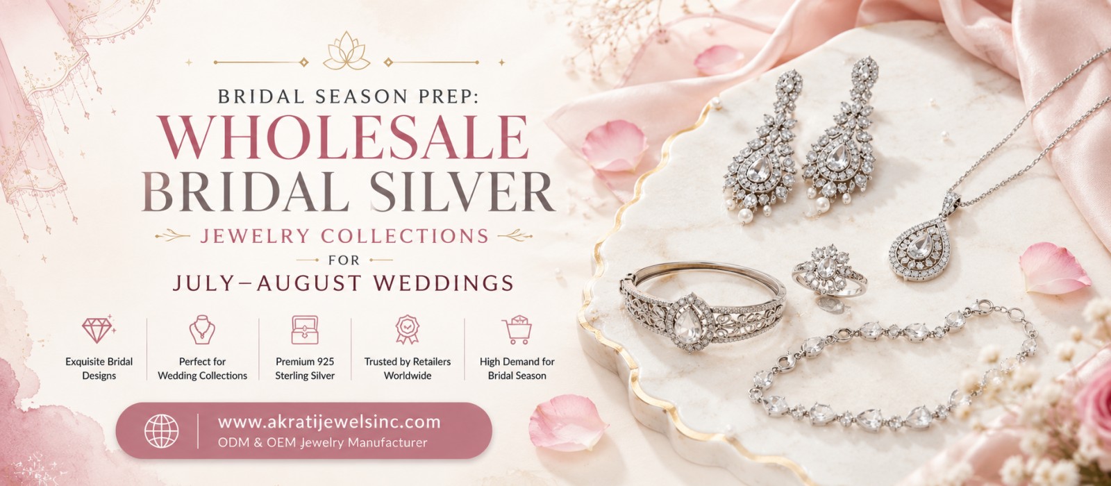 Wholesale Bridal Silver Jewelry