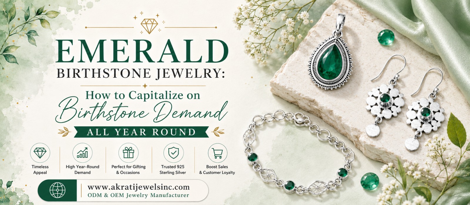 Emerald Birthstone Jewelry