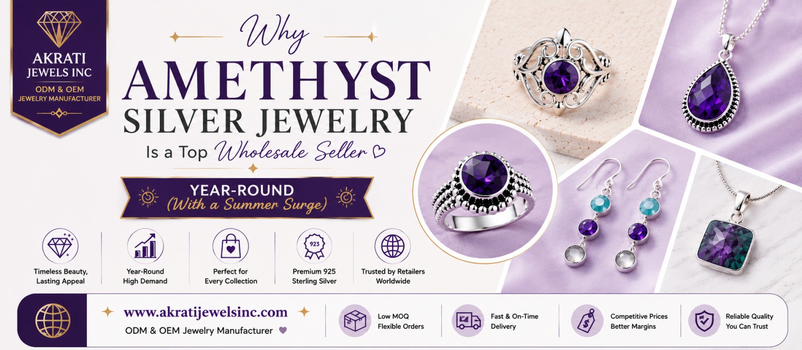 Amethyst Silver Jewelry