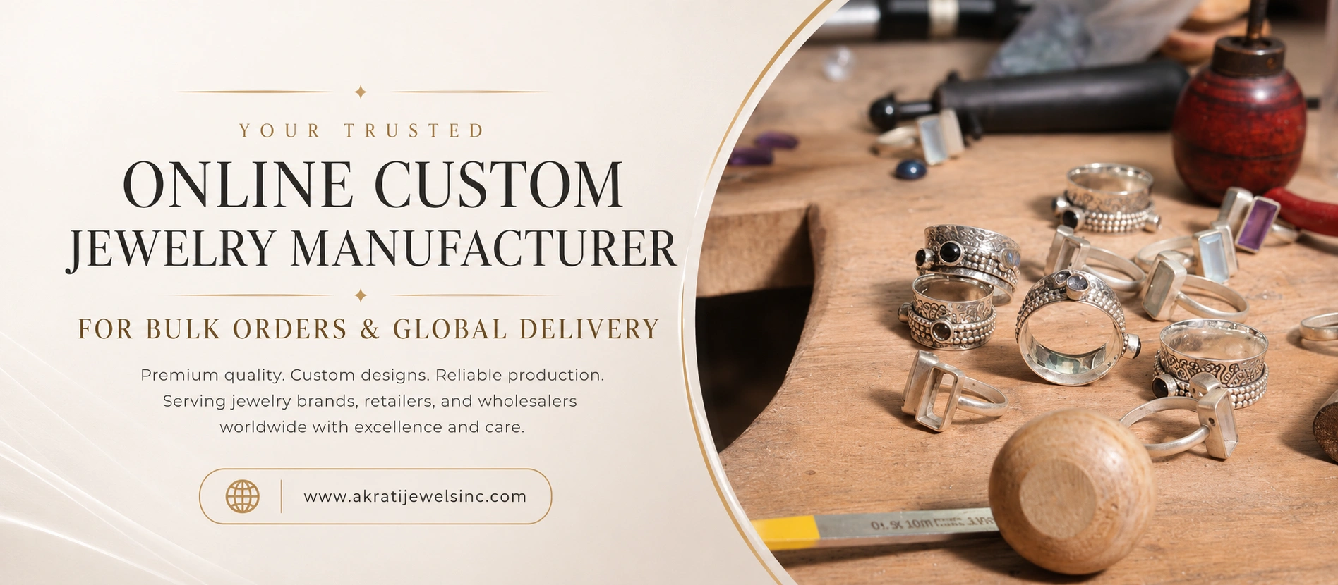 Your Trusted Online Custom Jewelry Manufacturer for Bulk Orders & Global Delivery - Akrati Jewels