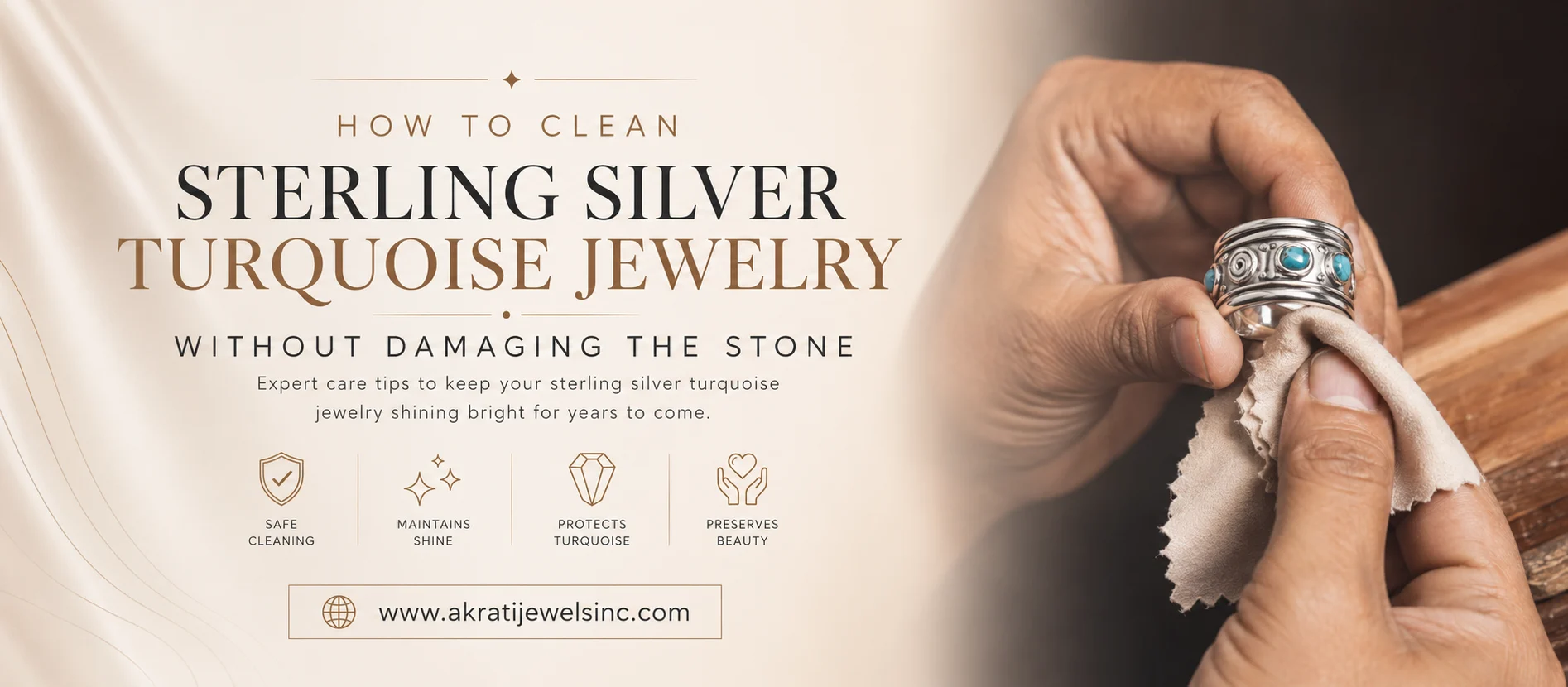 How to Clean Sterling Silver Turquoise Jewelry Without Damaging the Stone - Akrati Jewels Inc