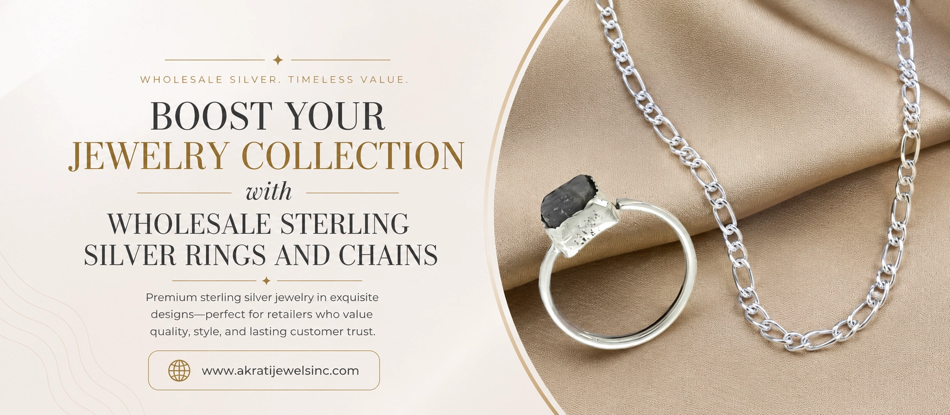 Boost Your Jewelry Collection with Wholesale Sterling Silver Rings and Chains - Akrati Jewels Inc