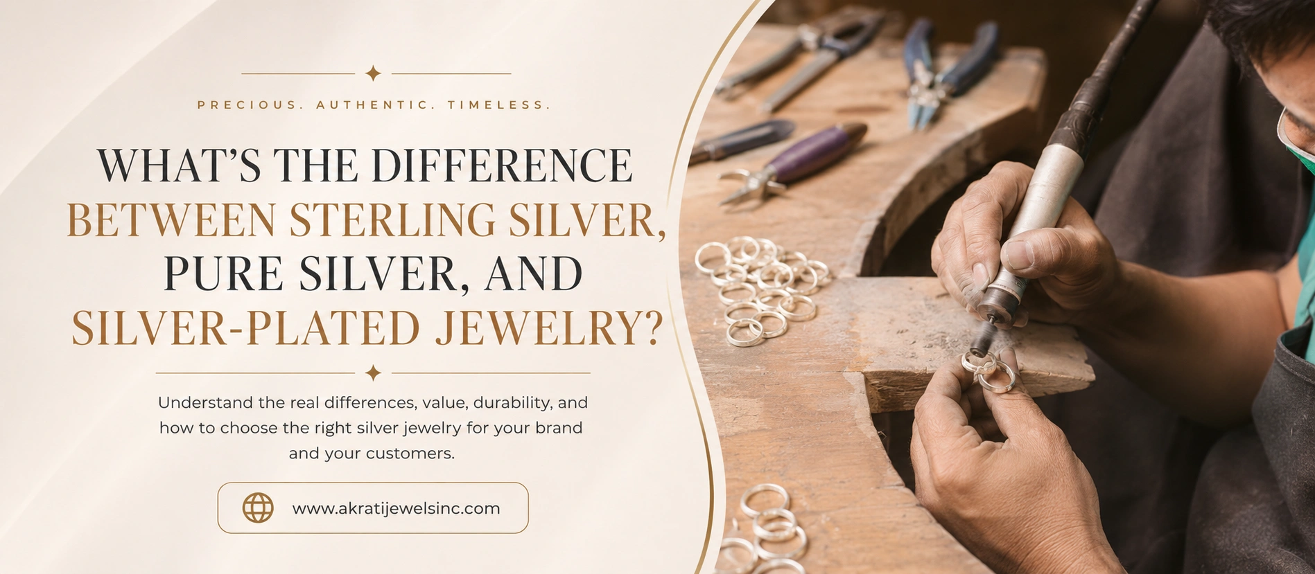 What’s the Difference Between Sterling Silver, Pure Silver, and Silver-Plated Jewelry  - Akrati Jewels