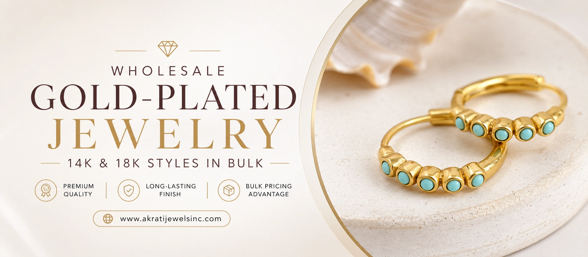 Wholesale Gold-Plated Jewelry 14K & 18K Styles in Bulk - Akrati Jewels Inc