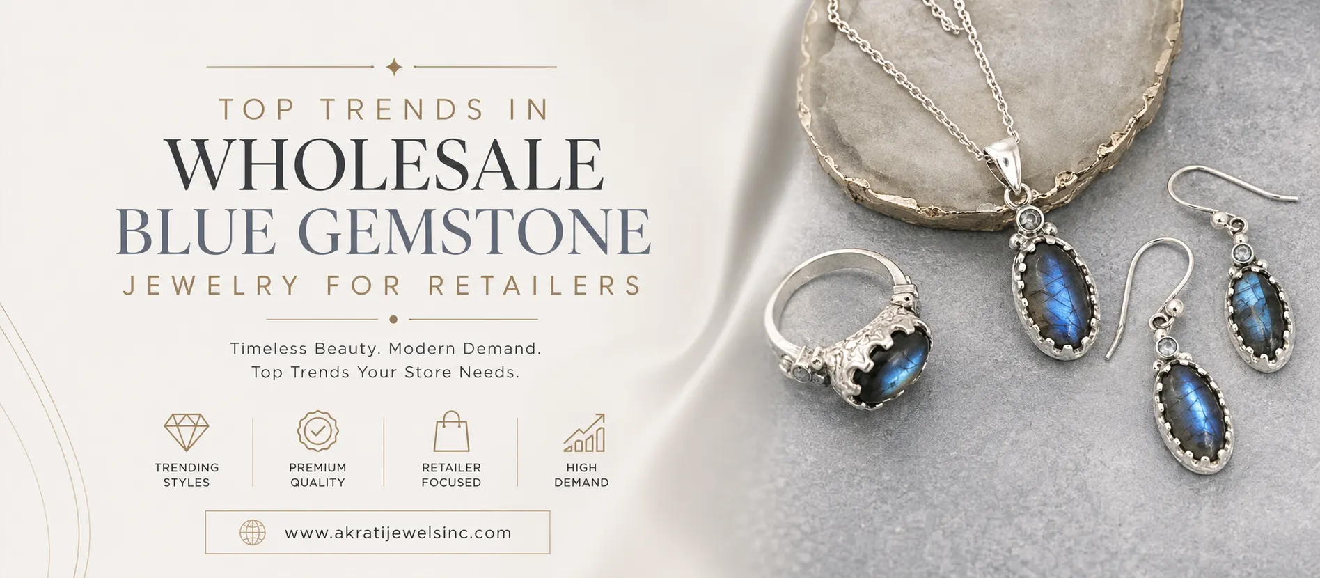 Top Trends in Wholesale Blue Gemstone Jewelry for Retailers  | Akrati Jewels Inc