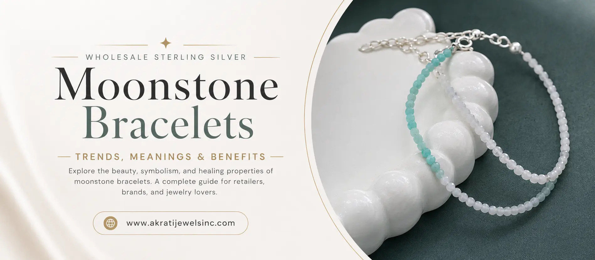 Wholesale Sterling Silver Moonstone Bracelets  Trends  Meanings and Benefits | Akrati Jewels Inc