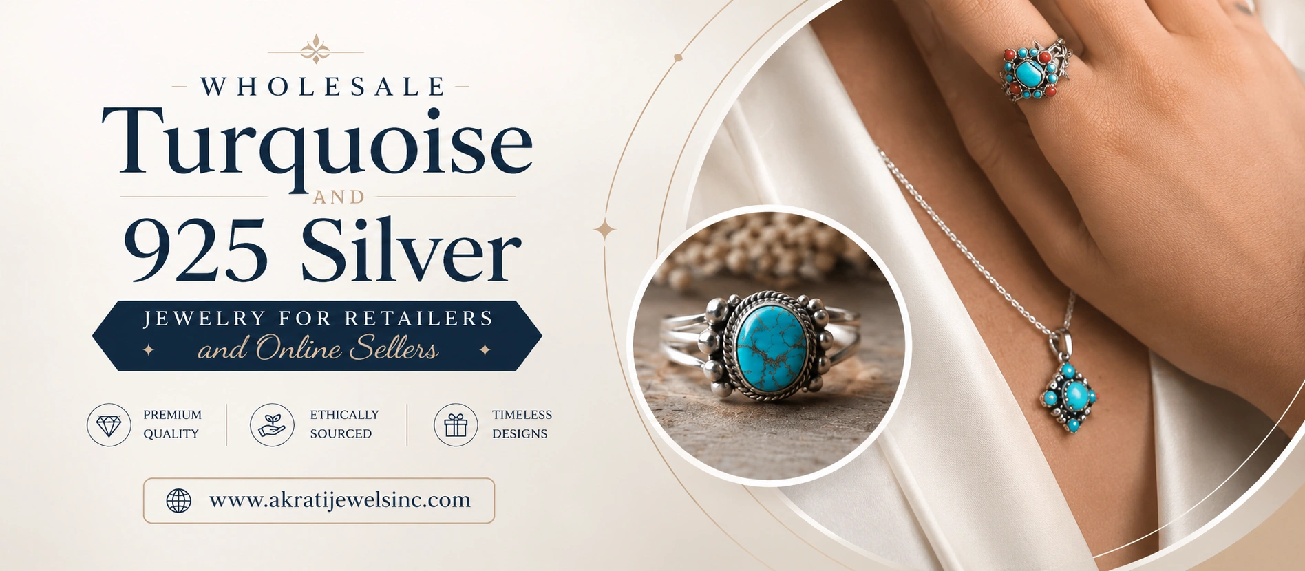 Turquoise and 925 Silver Jewelry for Retailers and Online Sellers | Akrati Jewels Inc