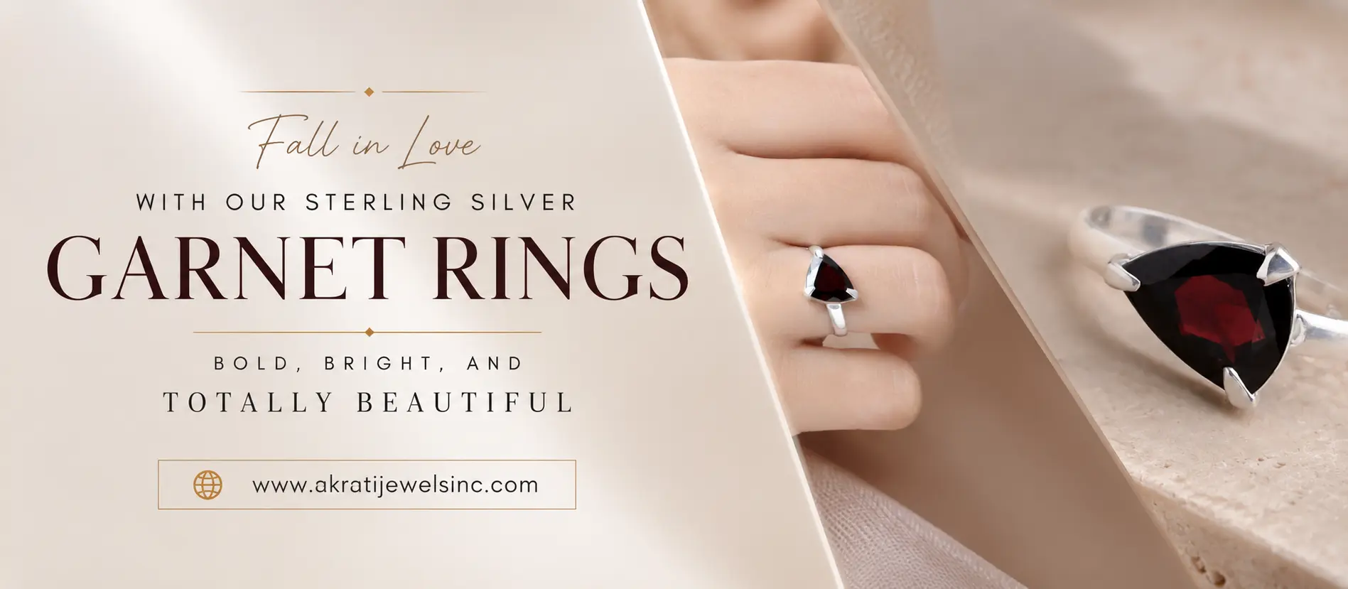 Fall in Love with Our Sterling Silver Garnet Ring  Akrati Jewels Inc