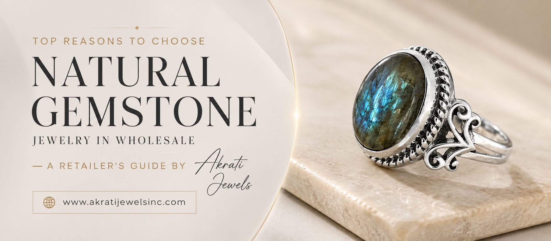 Top Reasons to Choose Natural Gemstone Jewelry in Wholesale — A Retailer’s Guide by Akrati Jewels
