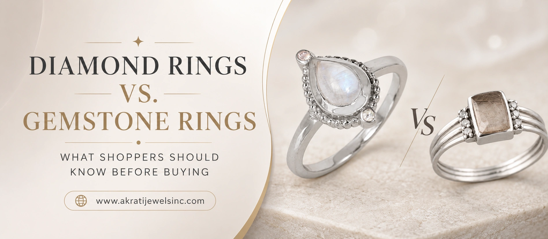 Diamond Rings vs. Gemstone Rings: What Shoppers Should Know Before Buying at Akrati Jewels Inc