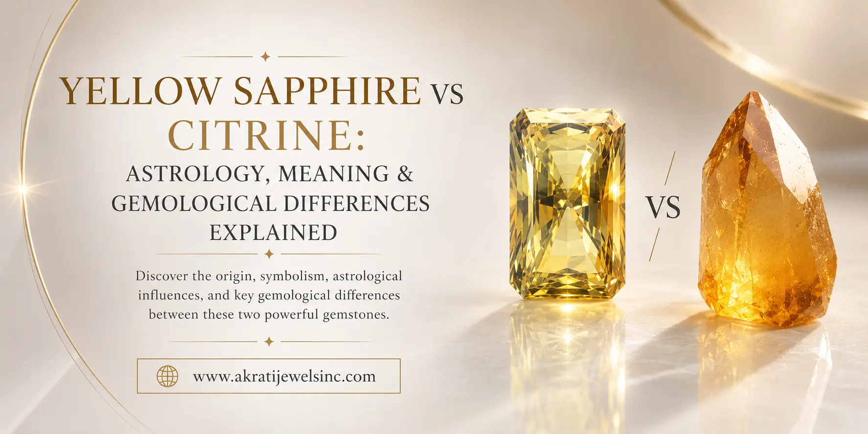 Yellow Sapphire vs Citrine: Astrology, Meaning, and Gemological Differences Akrati Jewels Inc